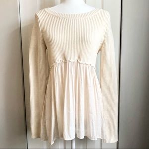 Cozy Cream Knit Babydoll Sweater 🤍 Kimchi Blue